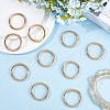 SOFPLATE 10Pcs Alloy Spring Gate Rings FIND-SP0001-38G-4