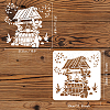 PET Hollow Out Drawing Painting Stencils DIY-WH0383-0056-2