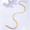 Women's Brass Flat Snake Chain Anklets for Summer Beach FN9092-3