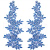 Polyester Metallic Embroidery Lace Appliques DIY-WH0401-94A-1