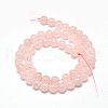 Natural Rose Quartz Round Bead Strands G-P072-05-6mm-2