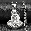 Virgin 304 Stainless Steel Pendant Necklaces for Men Women NJEW-K283-17P-1