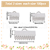 SUNNYCLUE 300Pcs 3 Size Alloy Ribbon Ends FIND-SC0005-29-2