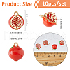 SUPERFINDINGS 10Pcs Brass Enamel Charms KK-FH0007-60-2