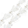 Acrylic Butterfly Pearl Beaded Mobile Straps HJEW-JM00813-2