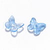 Transparent Spray Painted Glass Charms GLAA-T016-21A-2