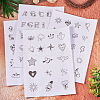 80 Patterns Non-woven Fabrics Water-soluble Embroidery Aid Drawing Sketch DIY-TAC0100-011-5