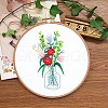 Flower Pattern DIY Embroidery Starter Kits DIY-P077-103-1