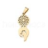 304 Stainless Steel Pendants STAS-D068-02G-2