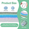 7 Strands 7 Colors Imitation Jade Solid Color Glass Beads Strands EGLA-TA0001-50-3