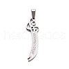 304 Stainless Steel Large Sword Pendants STAS-E090-13P-B-1