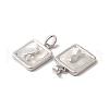 Natural Shell Square Charms KK-M243-36P-2