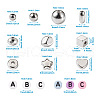  1550Pcs 12 Style Plating ABS & CCB Plastic Beads FIND-TA0002-43-4