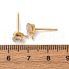 Brass Micro Pave Cubic Zirconia Stud Earring Findings KK-F898-14A-G-4