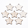 Unfinished Natural Poplar Wood Pendants WOOD-S045-107-1