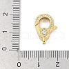 Brass Micro Pave Cubic Zirconia Lobster Claw Clasps KK-M311-28G-01-3