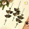 3Pcs Iron Bell & Alloy Key Charm Hanging Ornaments HJEW-JM03429-2