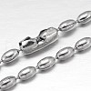 Tarnish Resistant 304 Stainless Steel Ball Chain Necklaces CHS-O006-C-2.4mm-1