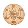Wooden Carved Cup Mats DIY-B060-04D-1