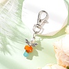 Mushroom Angel Glass Pearl & Lampwork Pendant Decorations HJEW-MZ00233-02-2