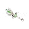 Angel Handmade Glass Pearl Beaded Pendants Decorations HJEW-JM03405-5