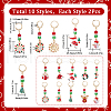 Christmas Theme Alloy Enamel Rhinestone Pendant Locking Stitch Markers HJEW-SC00001-2
