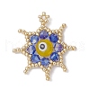 Glass Seed Beaded Star Pendants PALLOY-MZ00624-05-1