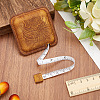 Flower Pattern Leather Tape Measure AJEW-WH20001-30B-4