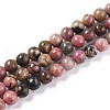 Natural Rhodonite Beads Strands G-Z002-01-6mm-1