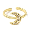 Rack Plating Brass Micro Pave Cubic Zirconia Cuff Rings RJEW-H228-09G-2