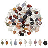 80Pcs 10 Styles Natural Mixed Gemstone Connector Charms PALLOY-HY00002-1