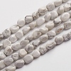 Natural Howlite Beads Strands G-D0002-B34-1