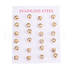 304 Stainless Steel Ear Studs STAS-I113-03G-3