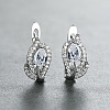 Brass Micro Pave Cubic Zirconia Hoop Earrings WG7D53C-03-1