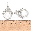 Brass Pendant Cabochon Settings KK-U074-18P-3