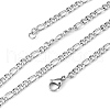 Non-Tarnish Figaro Chain Necklace for Men X-NJEW-F027-03-1mm-1