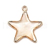 Brass Enamel Pendants KK-K252-10G-08-2