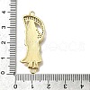 Brass Clear Cubic Zirconia Grim Reaper Connector Charms KK-C090-36G-01-3