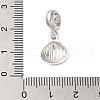 Rack Plating Alloy European Dangle Charms PALLOY-S189-31P-3