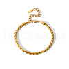 Stainless Steel Cuban Link Chain Bracelets for Women FI8814-3-2