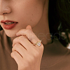 FIBLOOM  3pcs 3 styles Brass Adjustable Ring Findings FIND-FI0001-06G-7