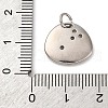 Brass Micro Pave Cubic Zirconia Pendants KK-P308-56P-3