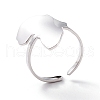 Non-Tarnish Map of Africa Cuff Ring RJEW-B035-05P-1