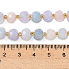 Natural Amethyst & Aquamarine & Madagascar Rose Quartz Beads Strands G-G271-D01-6x8mm-5