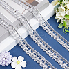 Polyester Shell Shape Lace Ribbon OCOR-WH0078-108B-4
