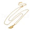 Wing 304 Stainless Steel Pendant Necklaces NJEW-H059-22G-4