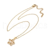 Star Brass Micro Pave Cubic Zirconia Pendant Neckalces NJEW-C076-20G-4
