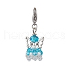 Angel Glass Pendant Decorations HJEW-MZ00215-3