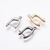 Brass Hoop Earring Findings with Latch Back Closure ZIRC-F052-29-1