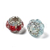 Resin Rhinestone Rondelle Beads OACR-S048-02-1